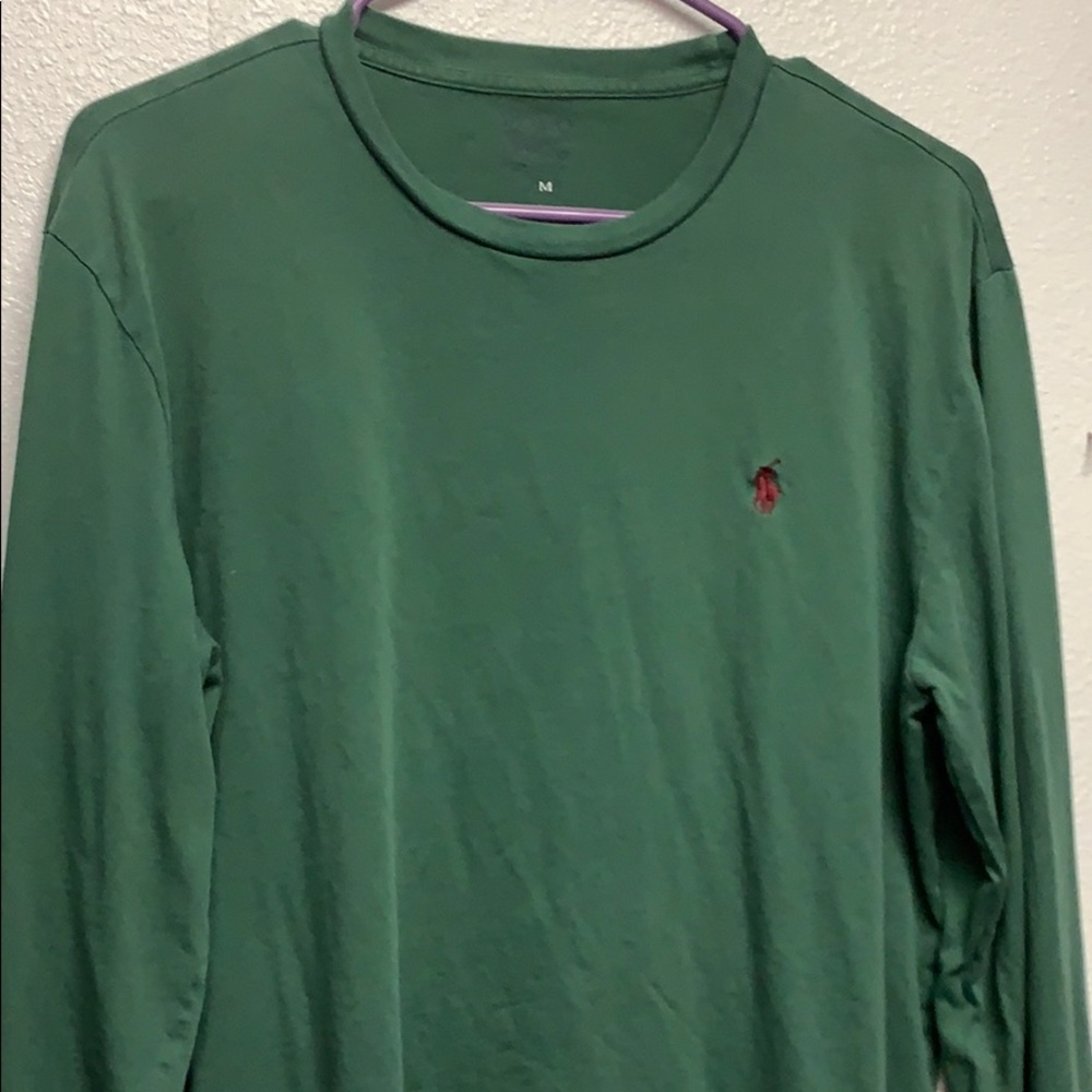 Green Polo Long sleeve t shirt size medium